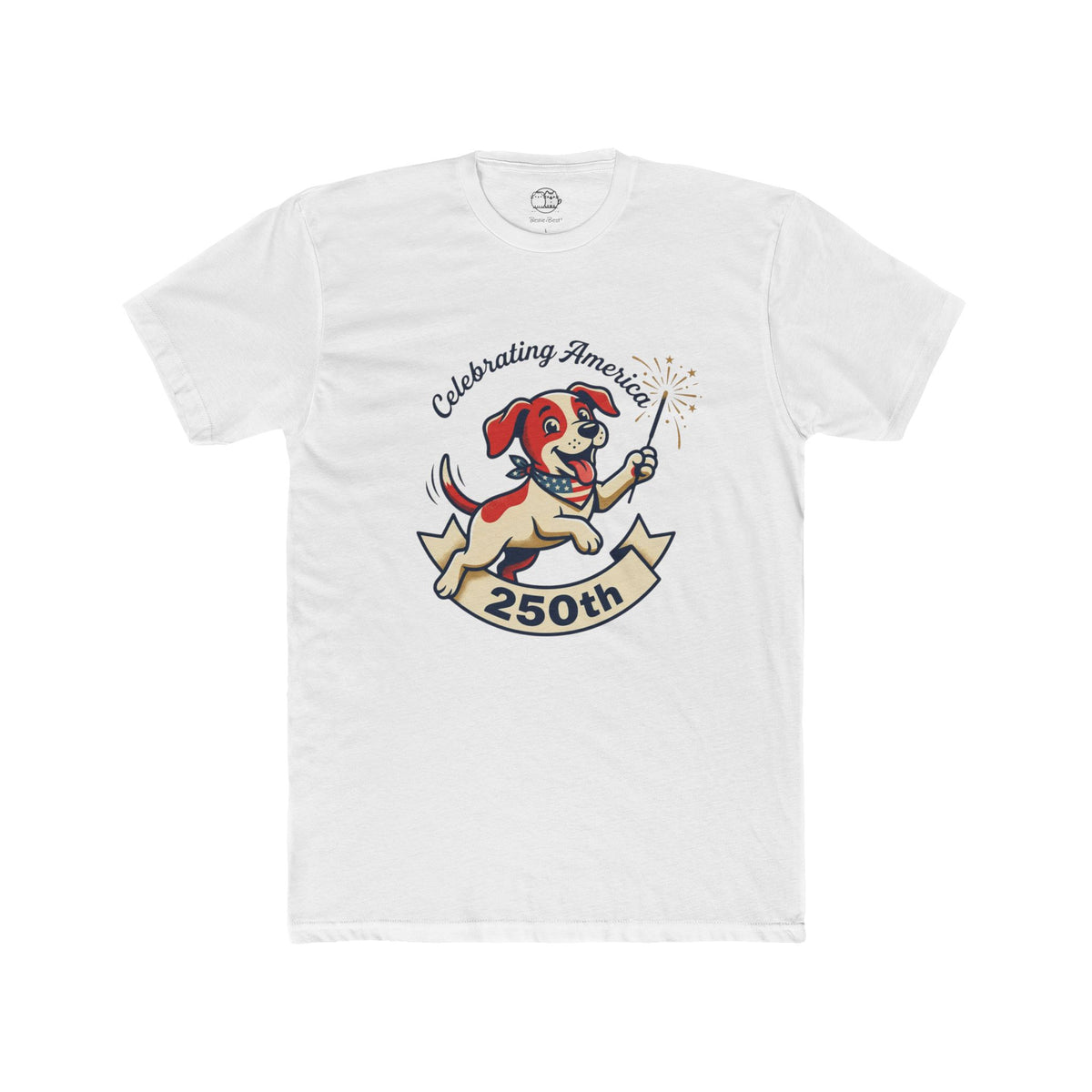 Patriotic Dog Mascot 250th Tee | Celebrating America T-Shirt