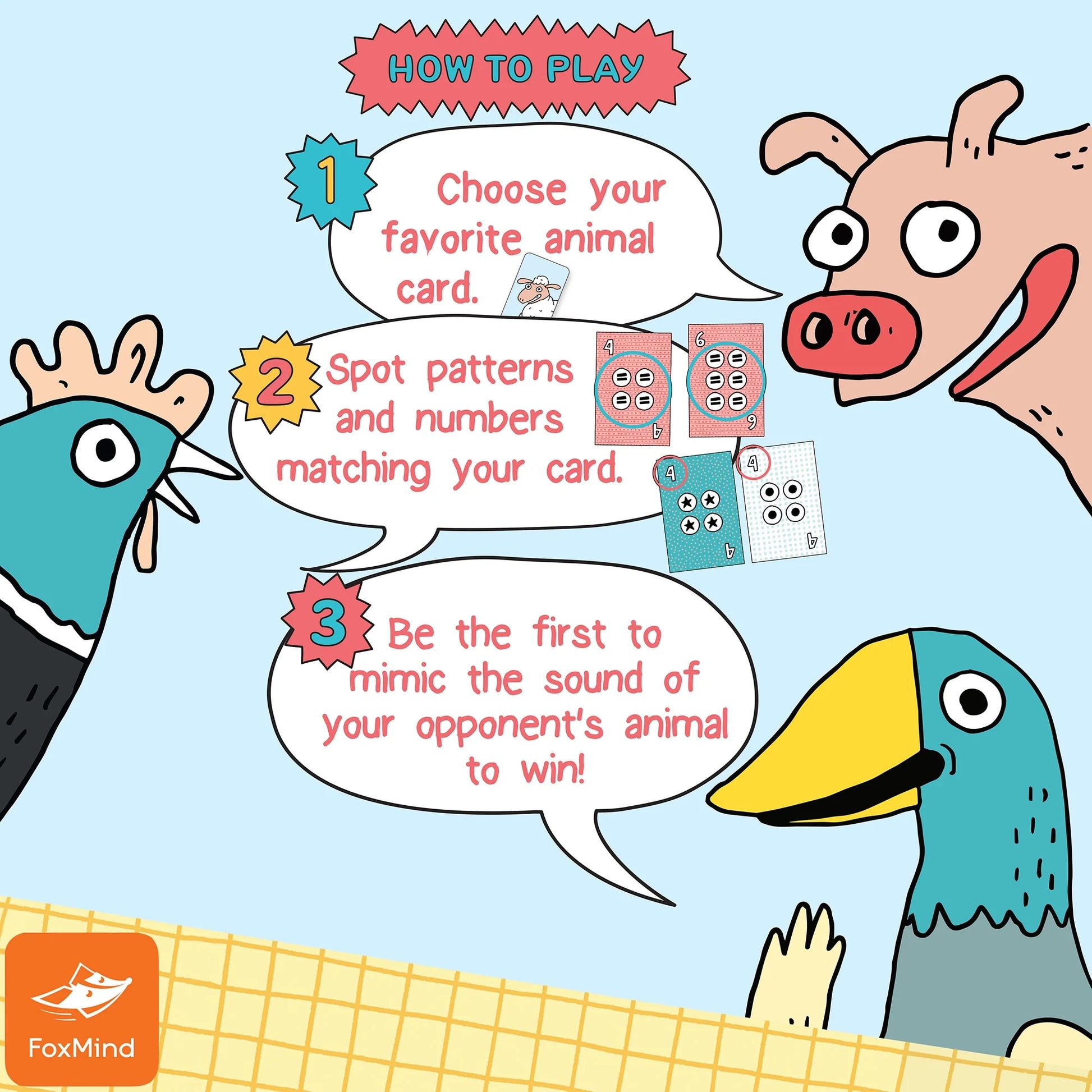 : Crazy Farm - an Observation Card Party Game Where You Shout Out Animal Sounds, Illustrated by Elise Gravel, Family & Kids 6+, 2-5 Players