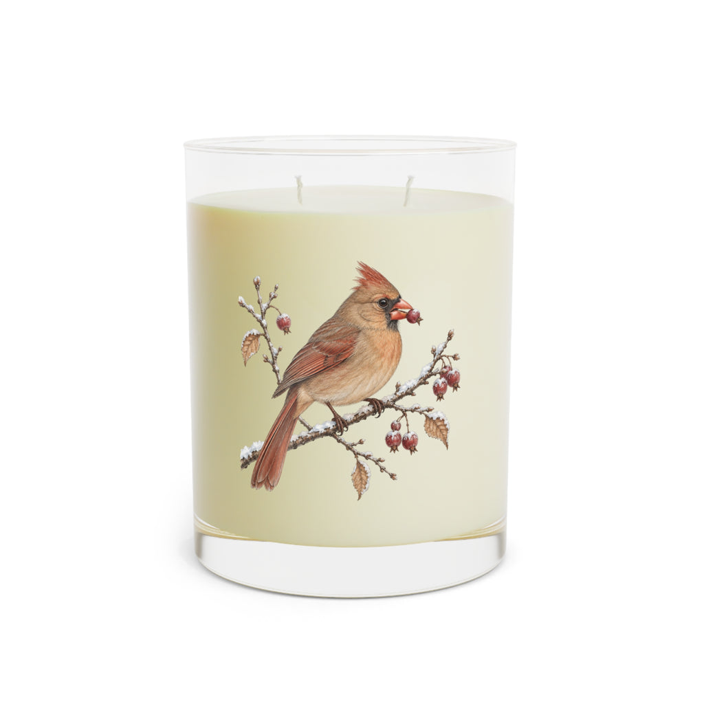 Cardinal Bird on a Snowy Branch Scented Candle
