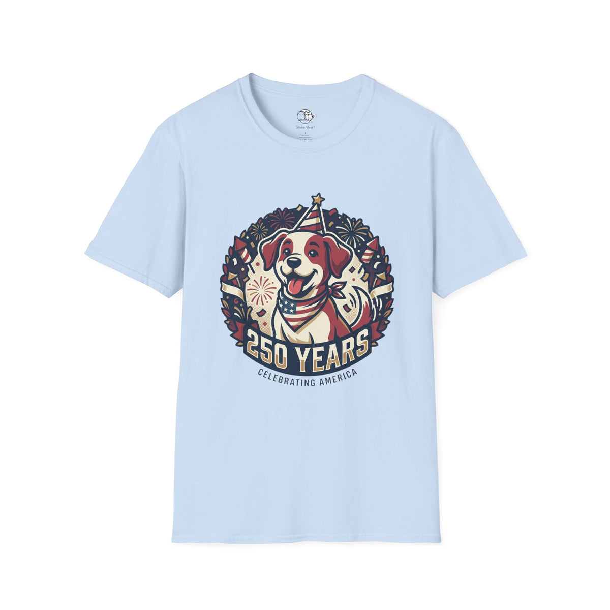 Patriotic Party Dog T-Shirt | 250 Years Celebration Tee