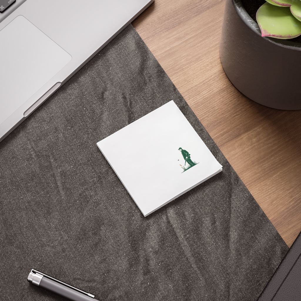 Gardener Silhouette Post-it Note Pads- Hunter in Field Notepad