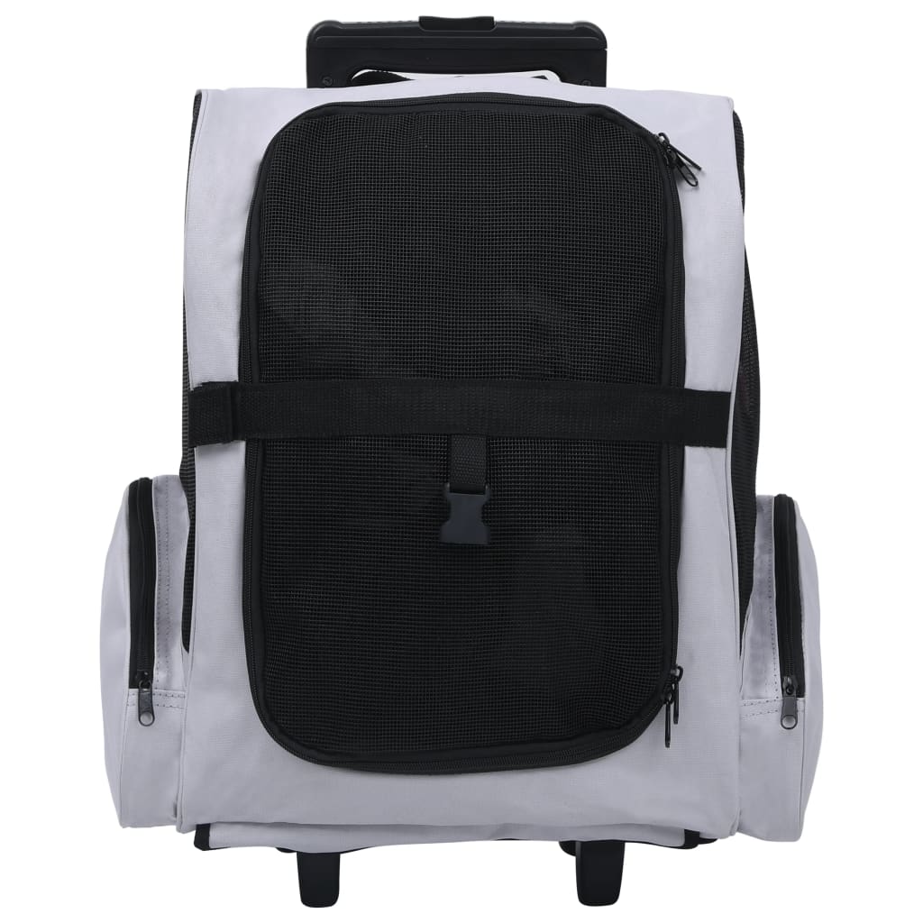NNEVL Foldable Multipurpose Pet Trolley Grey
