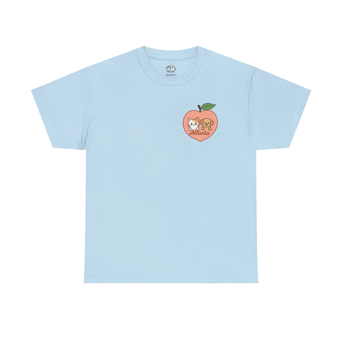 ATLANTA Peach Kitten & Doggie Tee | Cute GA Peach Illustration T-Shirt