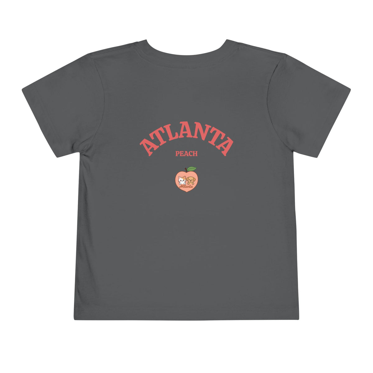 Kawaii Cats Peach Circle Toddler Tee | Atlanta Peach Back Print
