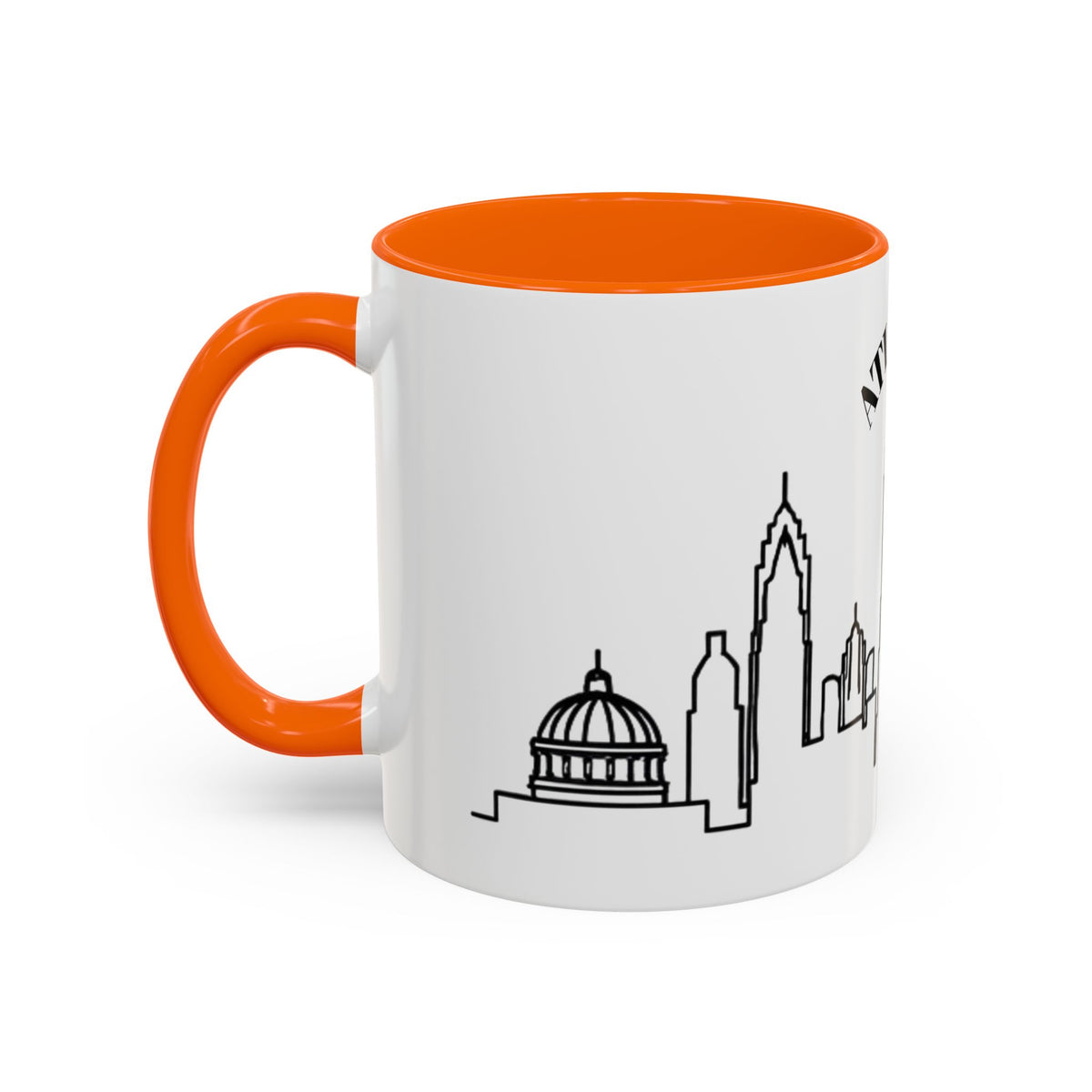 Atlanta Skyline Mug | City Outline Coffee Cup, Black Accent