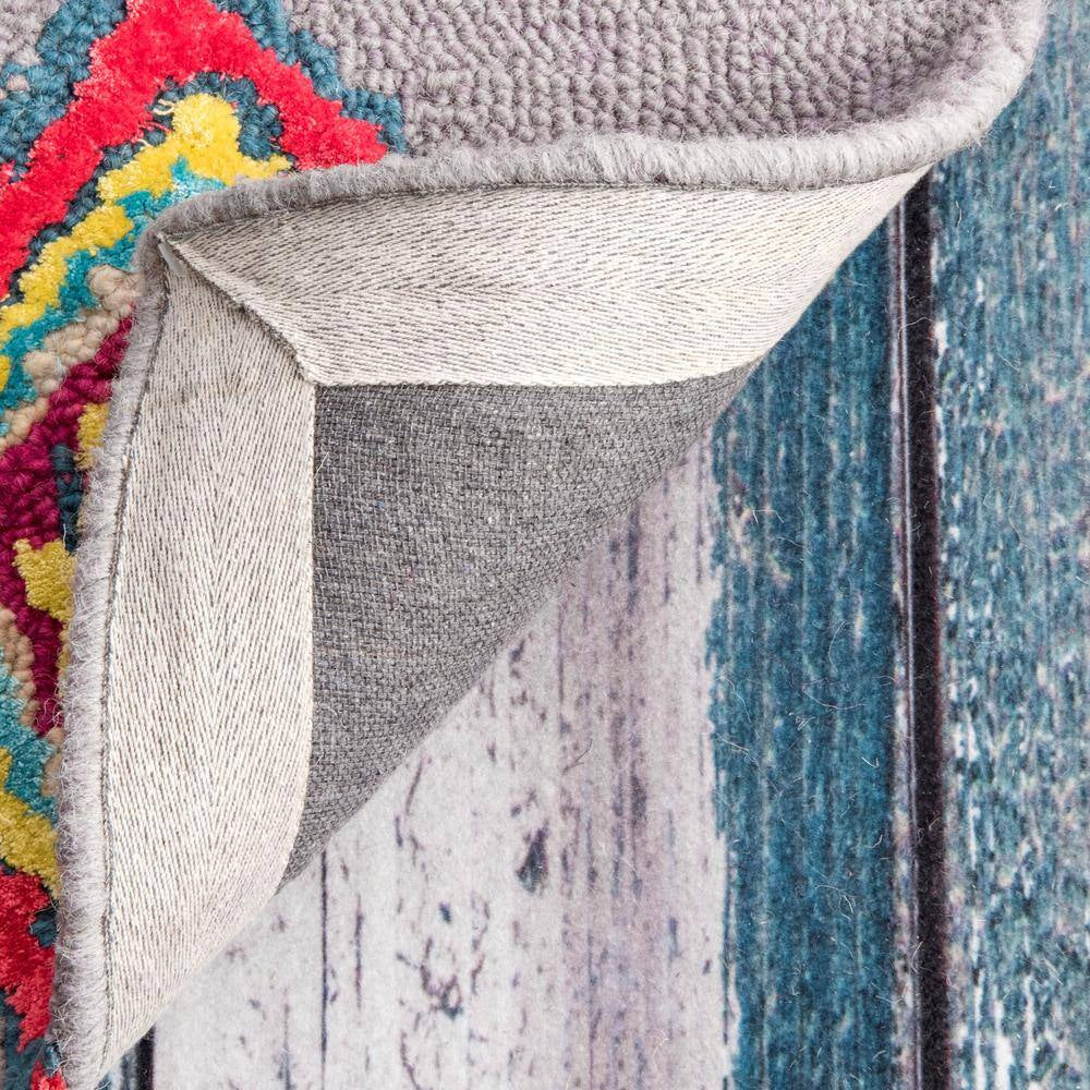 Belini Moroccan Southwestern Symbols Gray 4 Ft. X 6 Ft. Area Rug