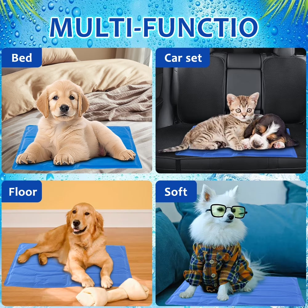 Dog Cooling Mat, Cooling Pad for Cats - No Water, Electricity or Refrigeration Needed - Non-Toxic Dog Cooling Pad- 25.35"X19.5"