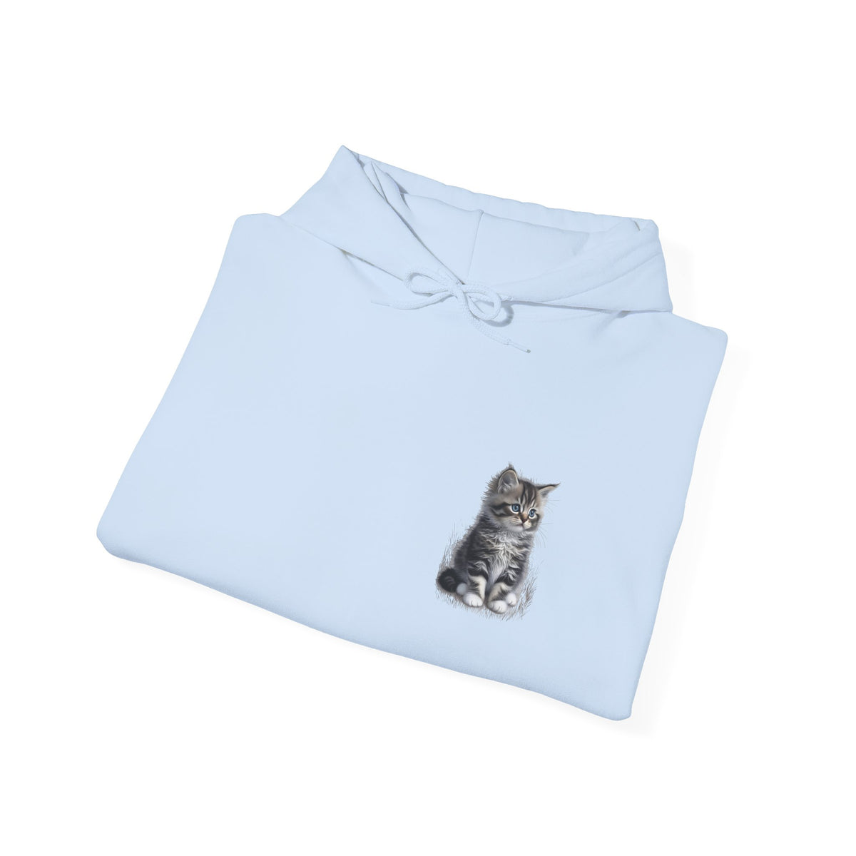 Fluffy Kitten Diego-Cat Lover Hoodie with Paw Print Design