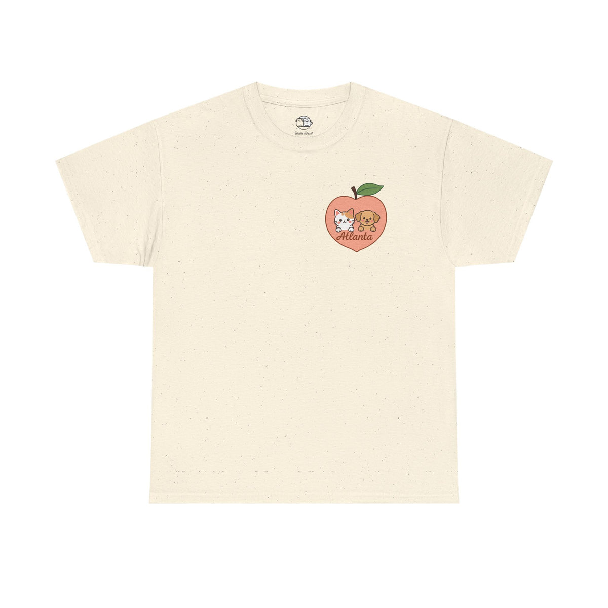 ATLANTA Peach Kitten & Doggie Tee | Cute GA Peach Illustration T-Shirt
