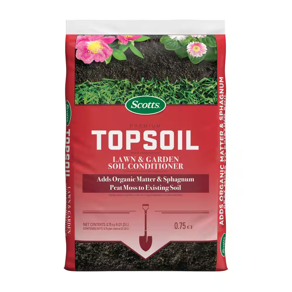 Premium Topsoil 0.75 Cu. Ft., Lawn and Garden Top Soil, Soil Conditioner with Peat Moss