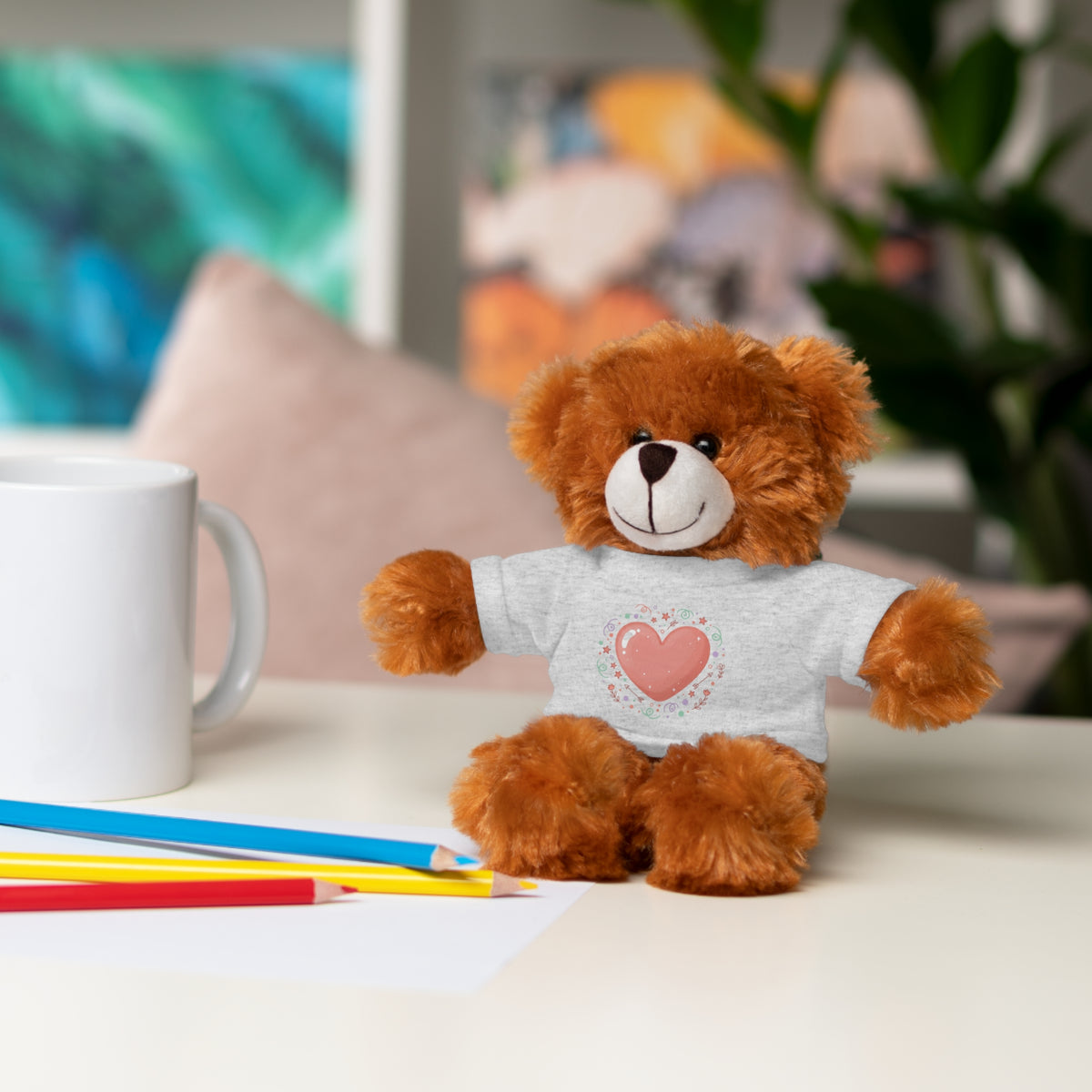 Plush Companion with Heart Stuffed Animals with Tee