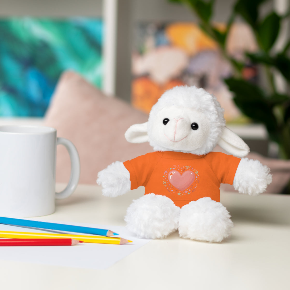 Plush Companion with Heart Stuffed Animals with Tee