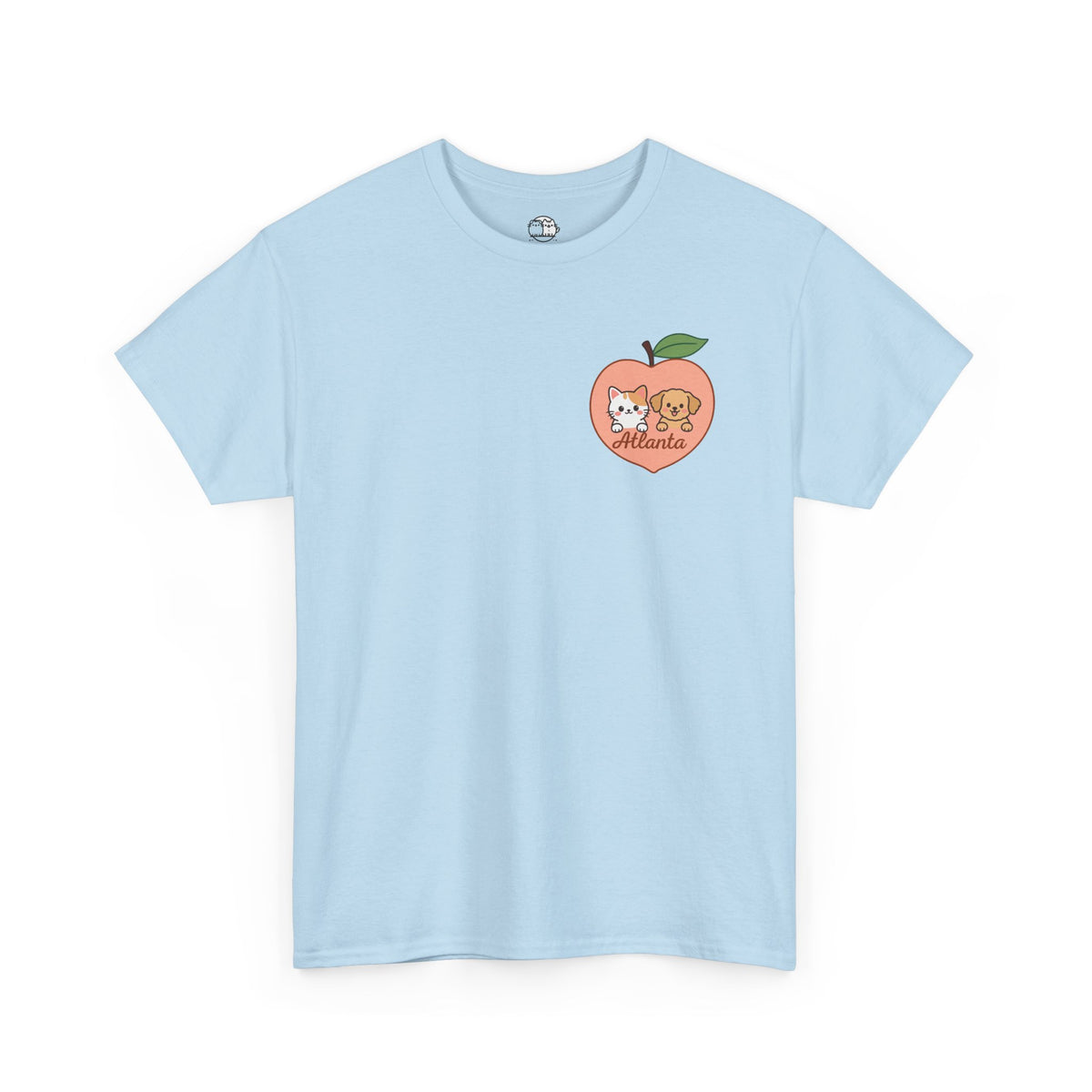 ATLANTA Peach Kitten & Doggie Tee | Cute GA Peach Illustration T-Shirt