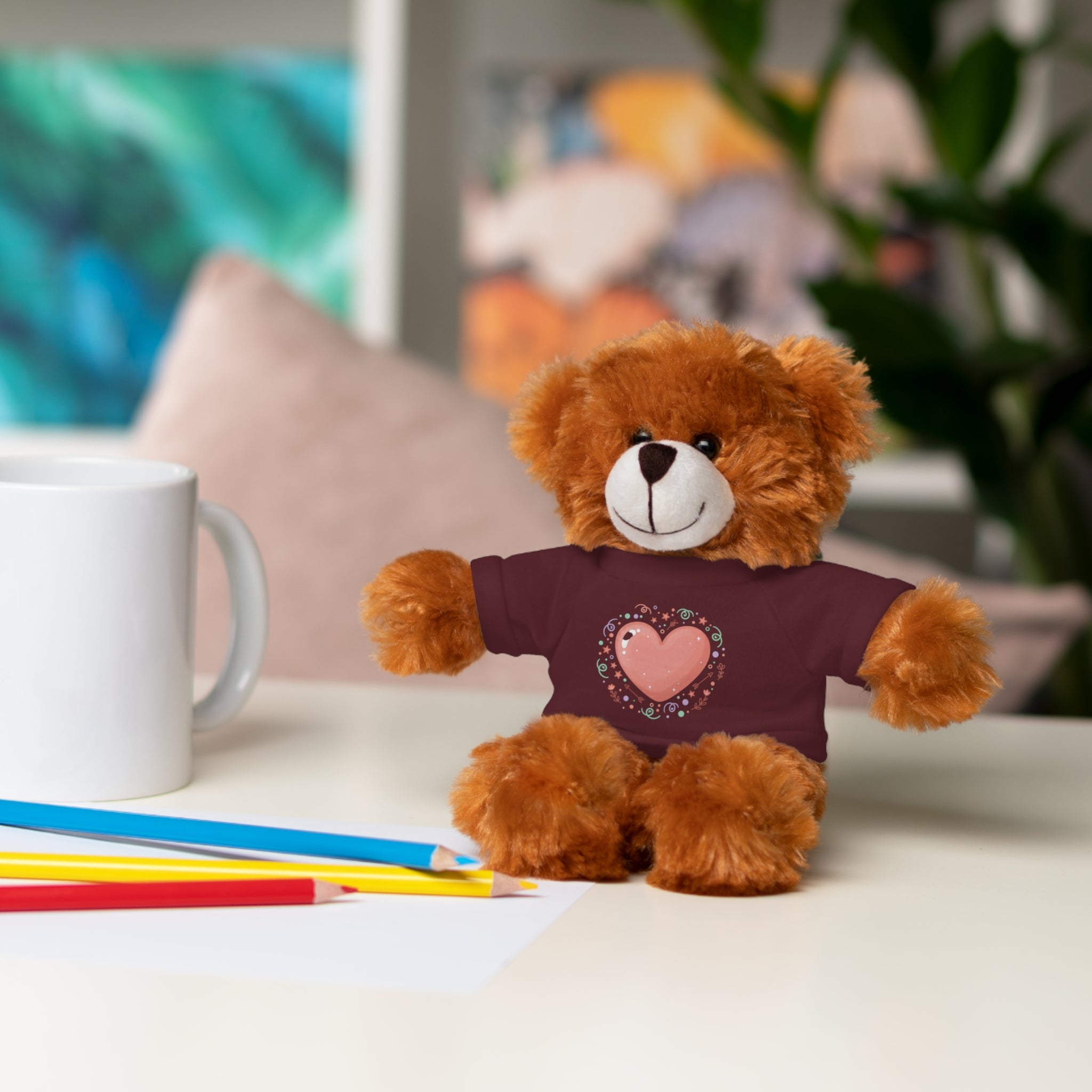 Plush Companion with Heart Stuffed Animals with Tee