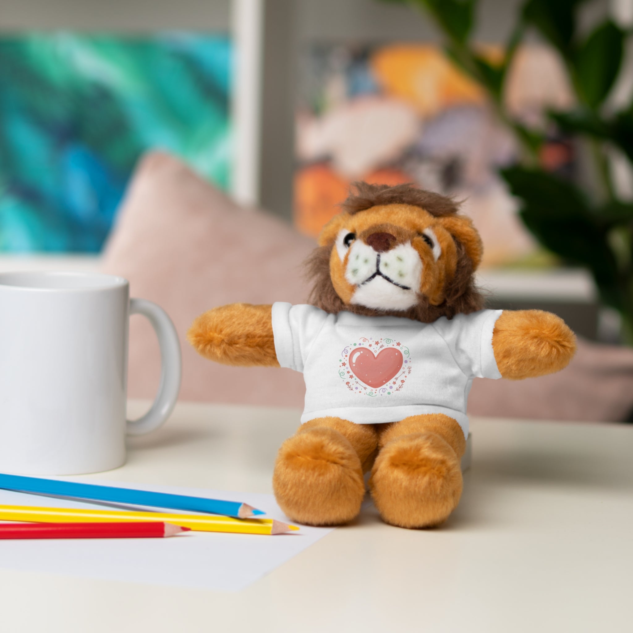Plush Companion with Heart Stuffed Animals with Tee