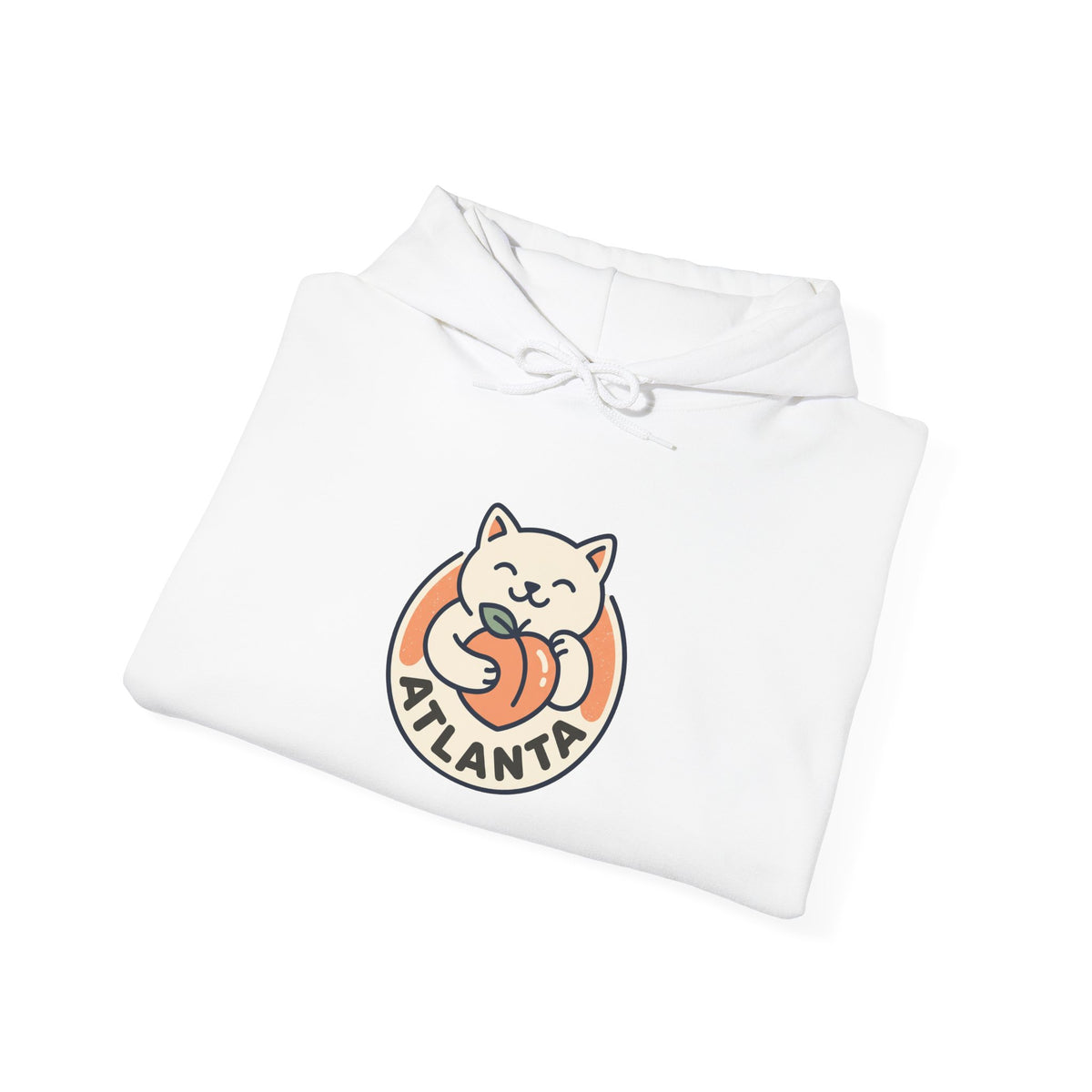 Atlanta Cute Cat Logo Hoodie |  Peachy Cat Ring Pullover