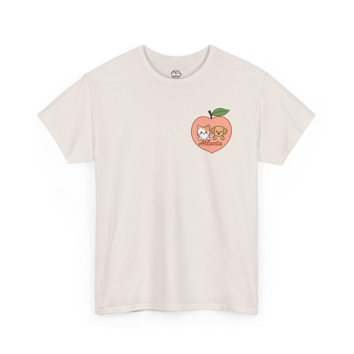 ATLANTA Peach Kitten & Doggie Tee | Cute GA Peach Illustration T-Shirt