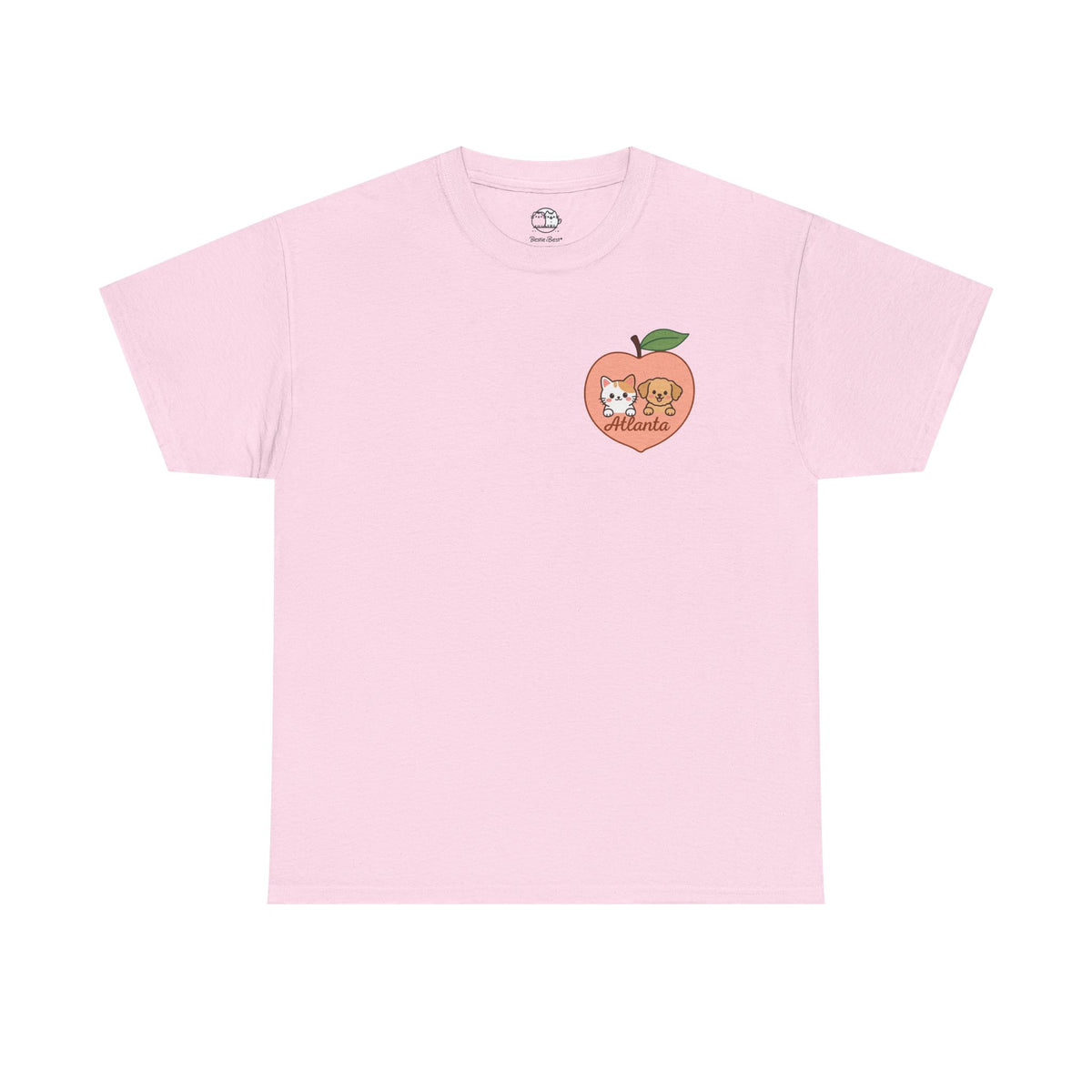 ATLANTA Peach Kitten & Doggie Tee | Cute GA Peach Illustration T-Shirt