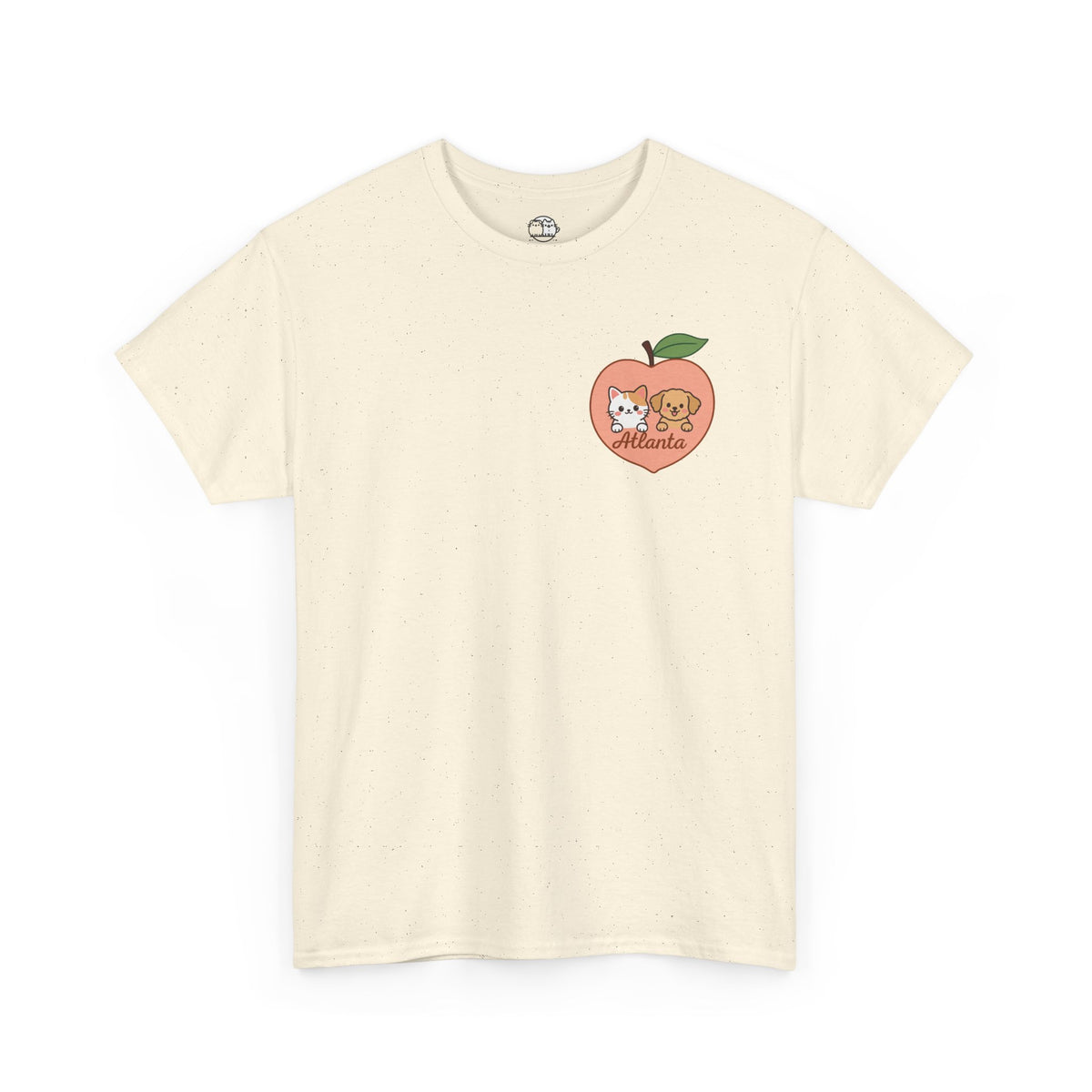 ATLANTA Peach Kitten & Doggie Tee | Cute GA Peach Illustration T-Shirt