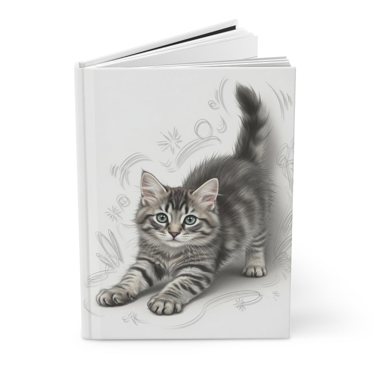 Playful Kitten Hardcover Journal | Lined Notebook Carmen Collection