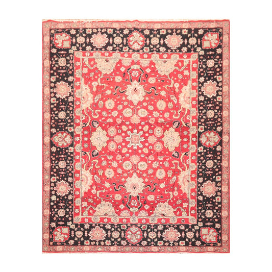 7'10" x 10' Hand Knotted Reversible Heriz Wool Area Rug Red