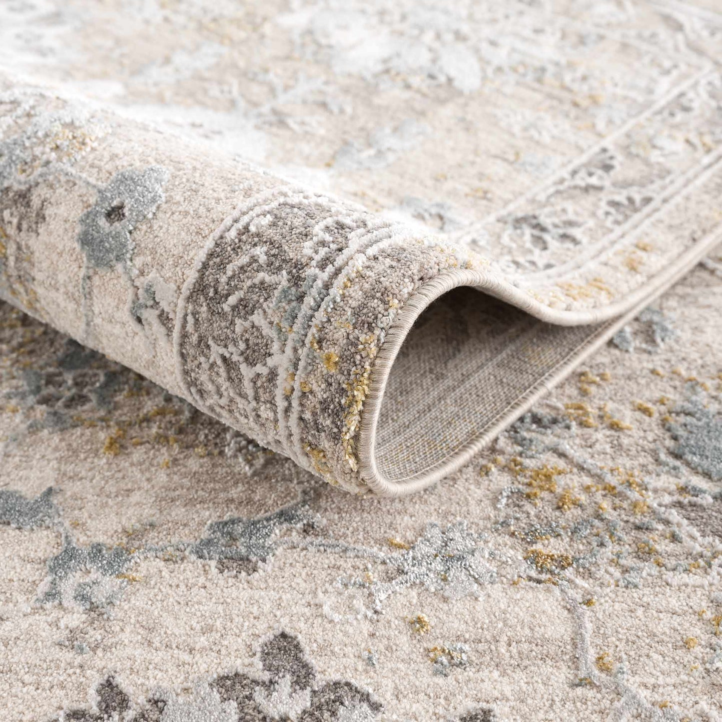 Alroy Textured Rug with Fringes