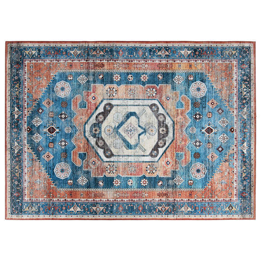 5 x 7 Inch Non-Shedding Distressed Vintage Indoor Area Rug-0