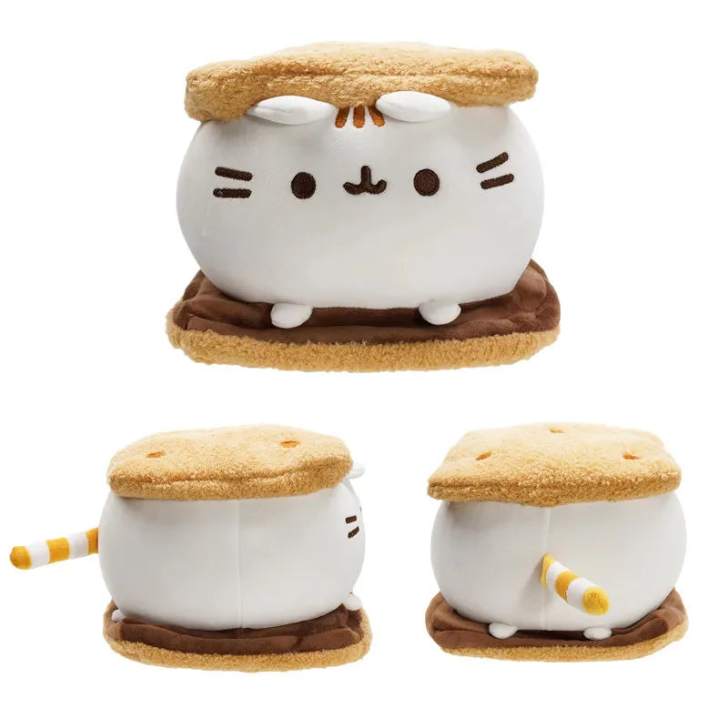 NNEOBA Valentines Cookie Fat Cat Plush Pillow-0