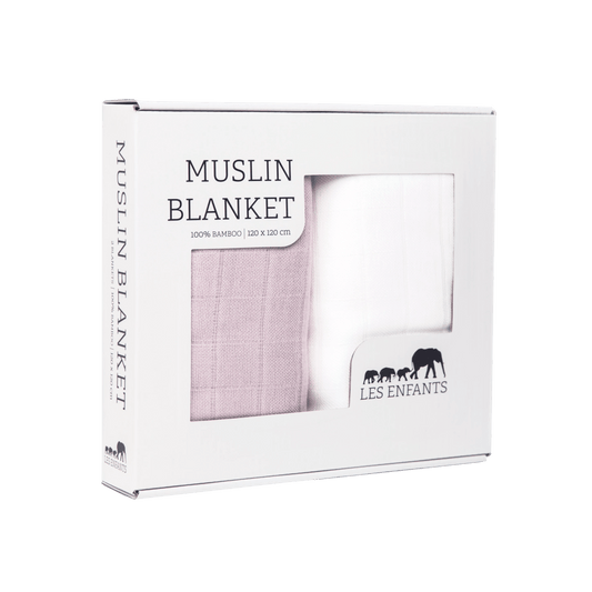 Muslin Blanket Rose / White