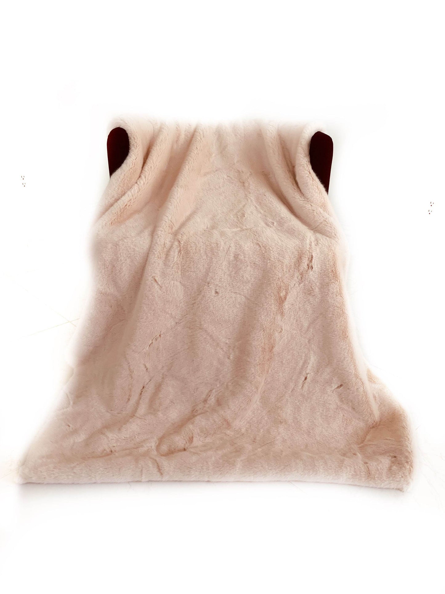 Plutus Pink  Plush Faux Fur Luxury Throw Blanket-3