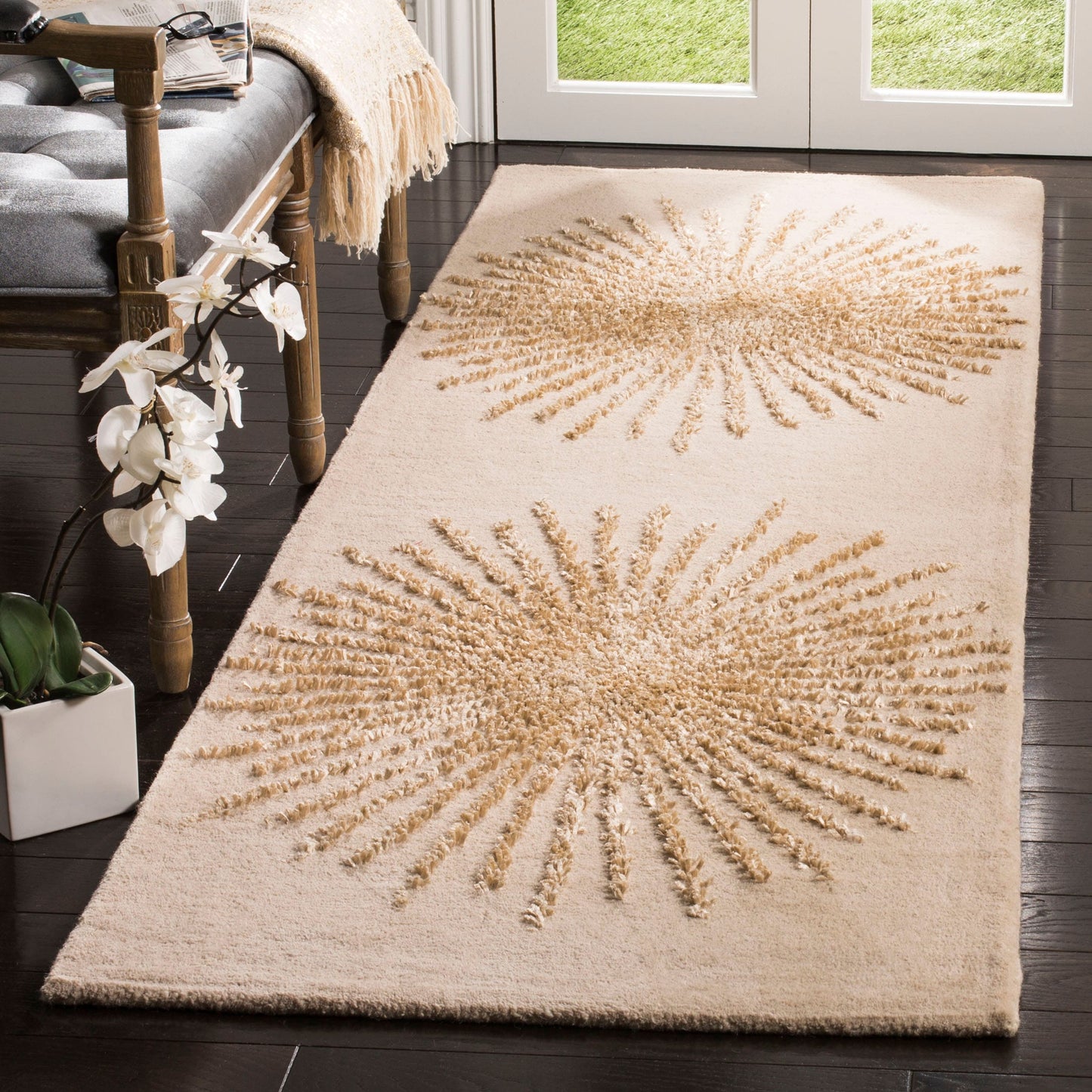 Handmade Soho Marsilia Burst New Zealand Wool Rug
