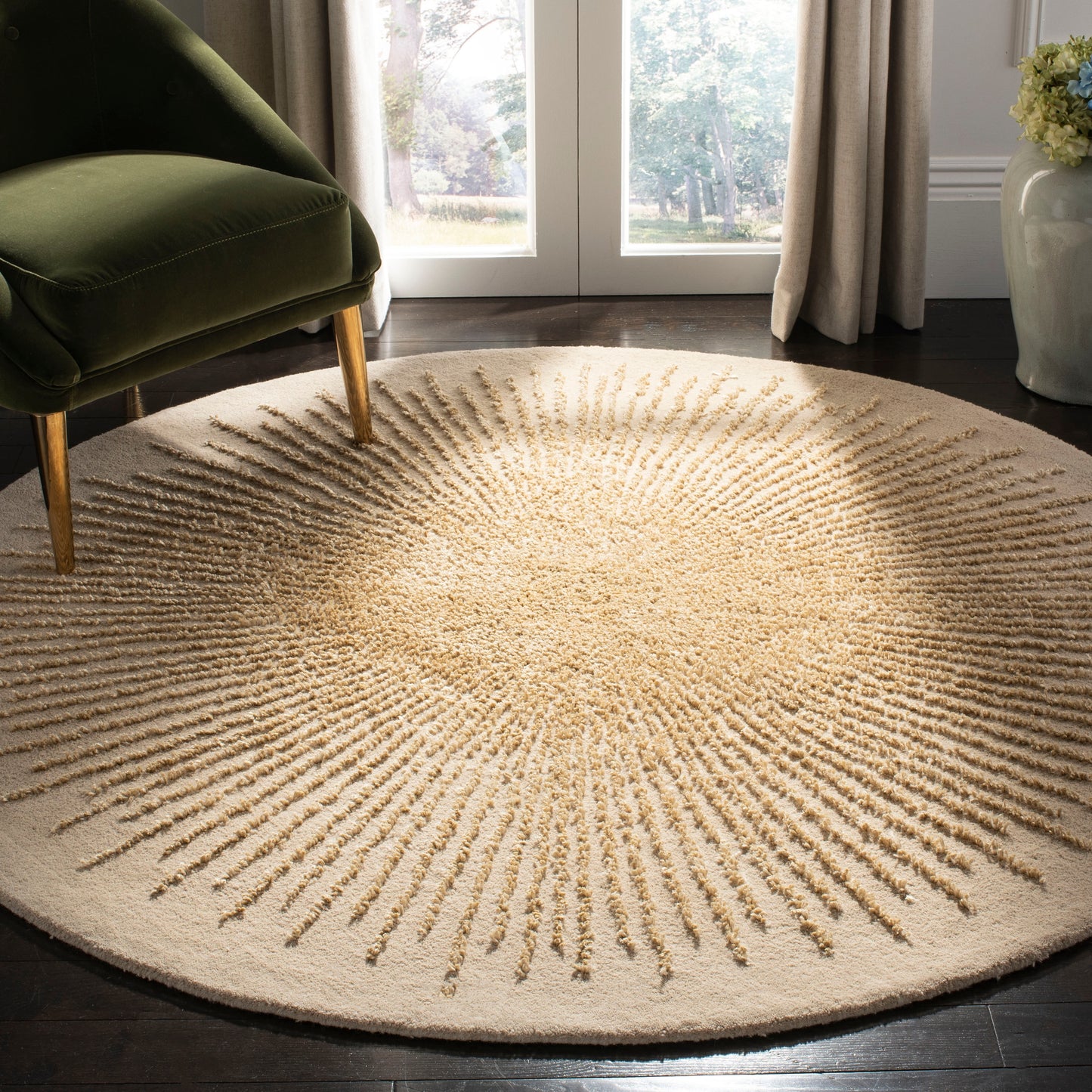 Handmade Soho Marsilia Burst New Zealand Wool Rug