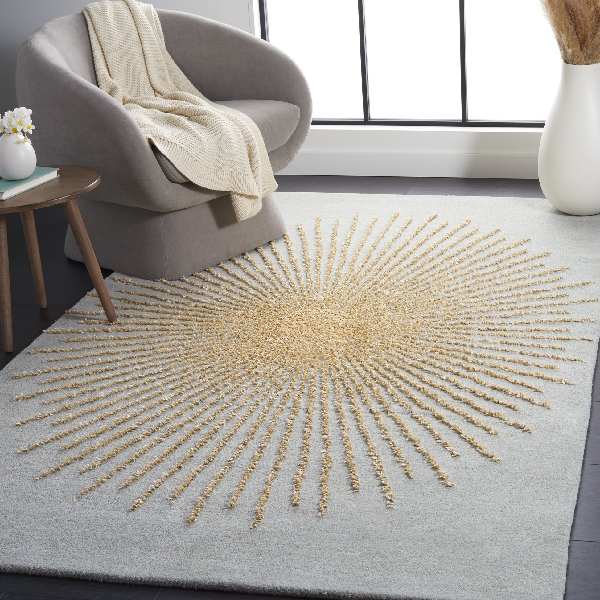 Handmade Soho Marsilia Burst New Zealand Wool Rug