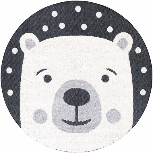 Kids Bear Animal Print Nursery Area Rug