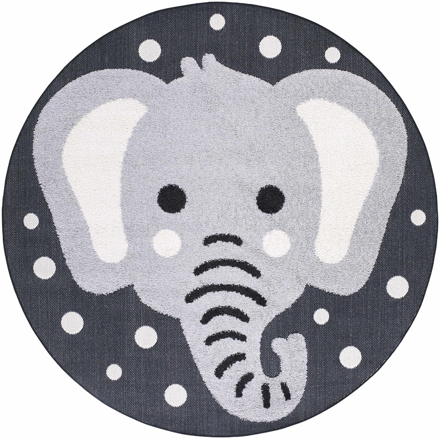 Kids Elephant Animal Print Nursery Area Rug