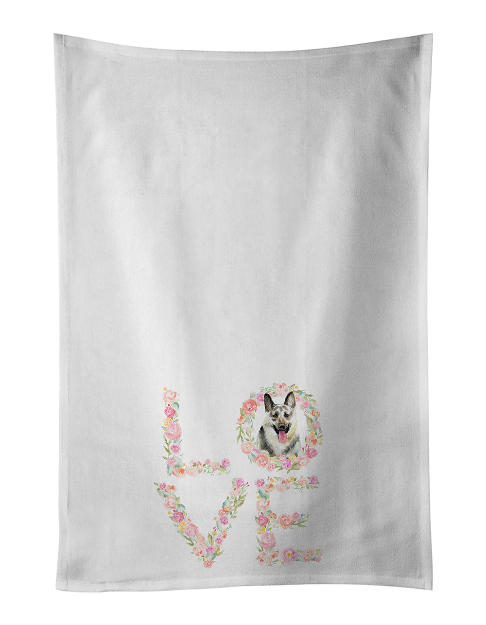 East European Shepherd Love Kitchen Towel Set of 2-0
