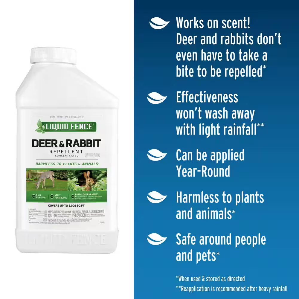 32 Oz. Deer and Rabbit Repellent Concentrate