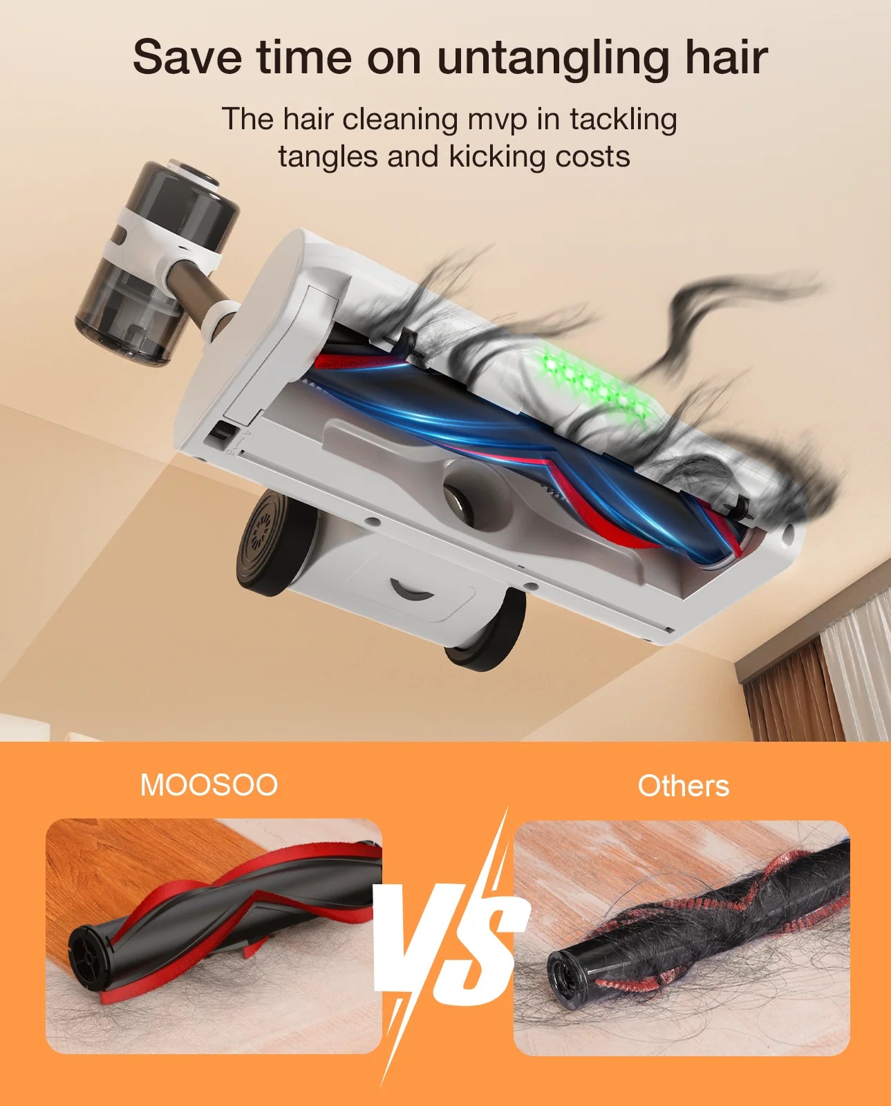 Lightweight Vacuum Cleaner, 6-In-1 Cordless Stick Vacuum Cleaner,Ideal for Hardfloors