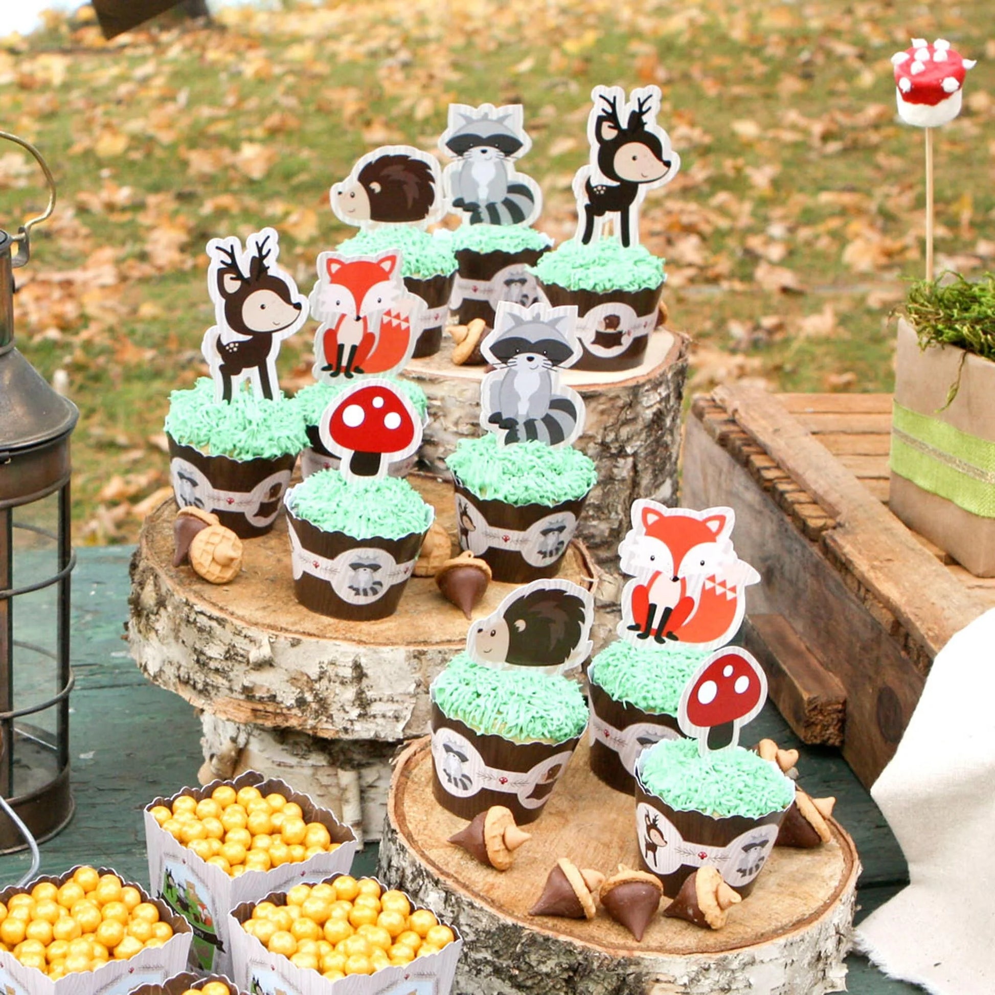 Woodland Creatures - DIY Shaped Baby Shower or Birthday Party Cut-Outs - 24 Count