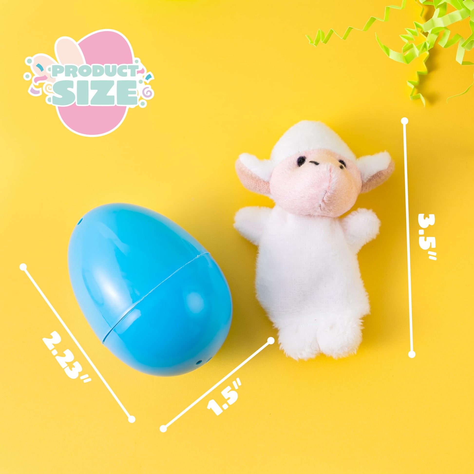 36 Packs Prefilled Easter Eggs with Toys,Easter Eggs with Finger Puppets Toys for Kids Toddler,Easter Basket Easter Goodie Bag Fillers