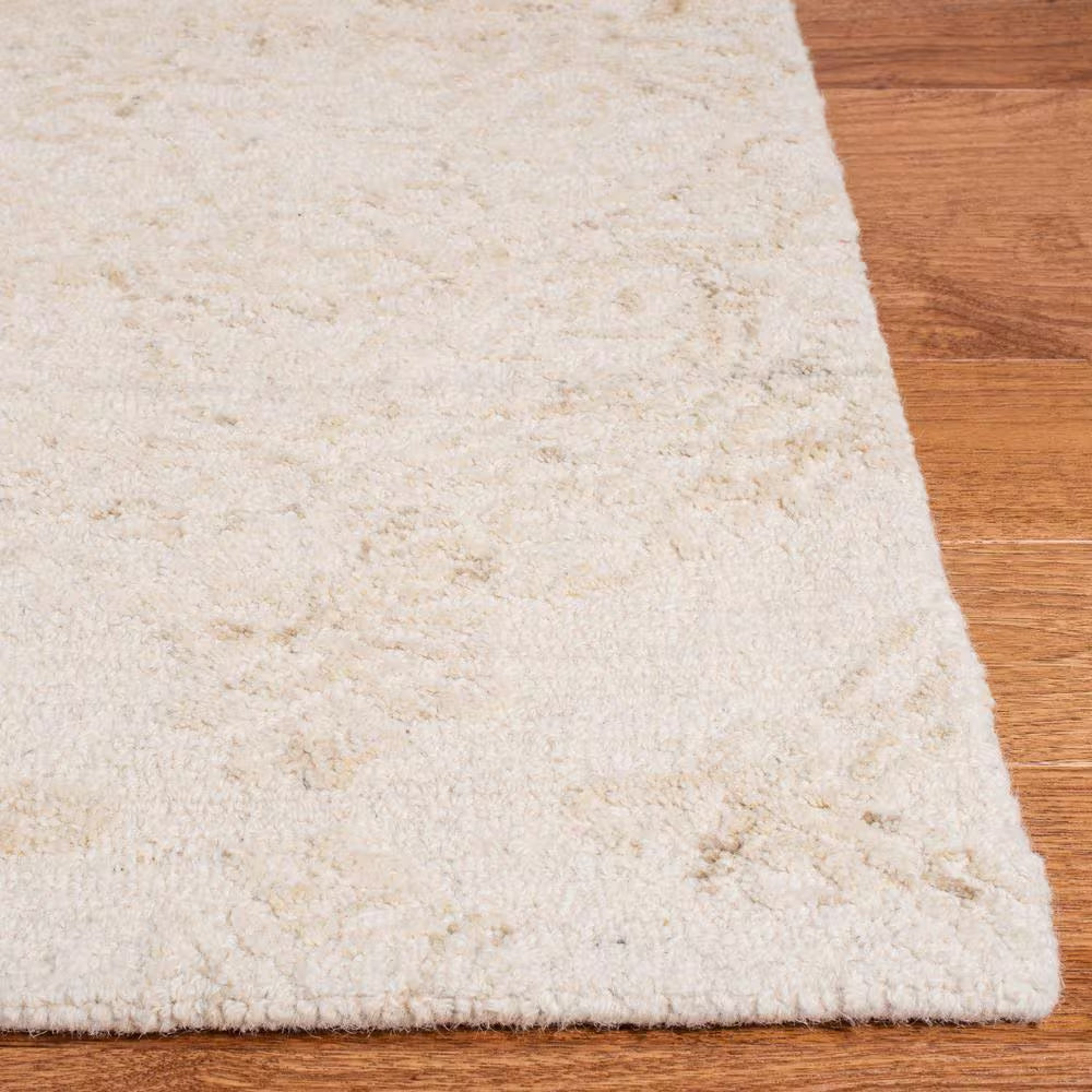 Abstract Ivory/Beige Doormat 2 Ft. X 3 Ft. Floral Damask Area Rug