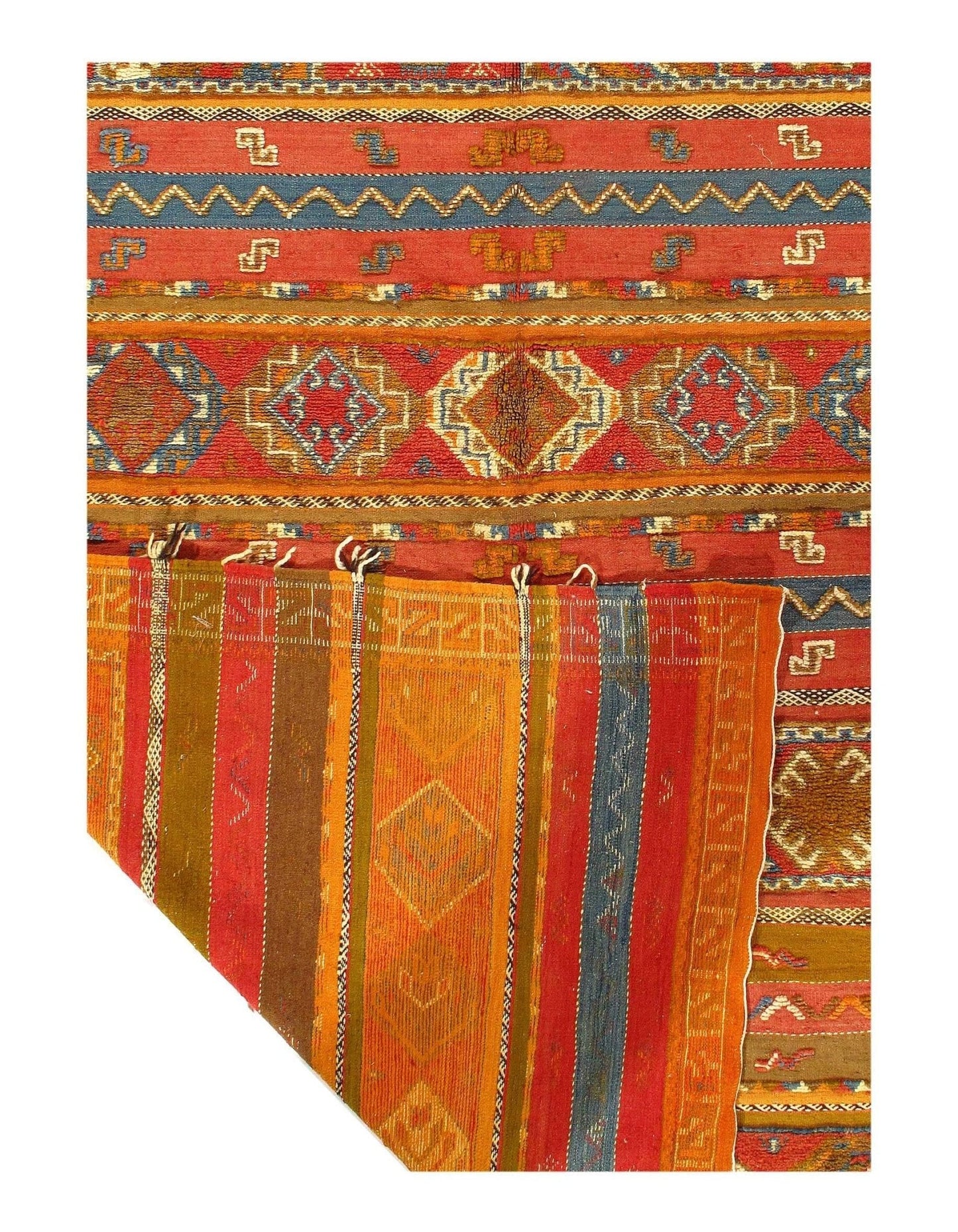 Canvello 1970s Antique Fine Hand Knotted Vintage Authentic Moroccon - 8'1'' X 12'