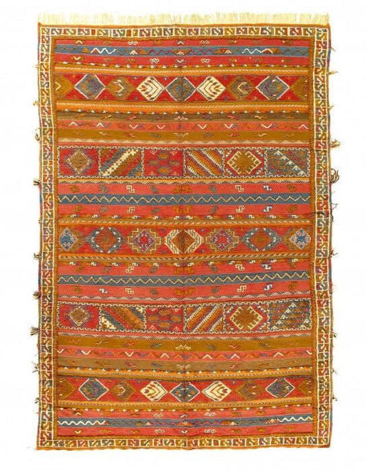 Canvello 1970s Antique Fine Hand Knotted Vintage Authentic Moroccon - 8'1'' X 12'