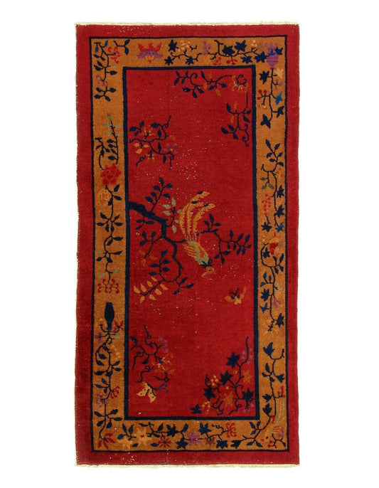 Canvello Chinese Art Deco Hand Knotted Wool Rugs - 2'11'' X 5'11''