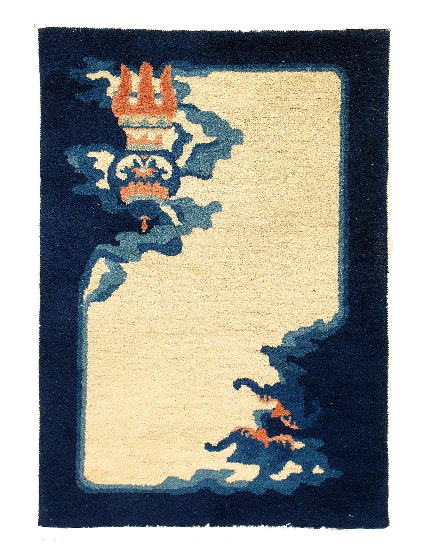 Canvello Elegance and Opulence An Antique Chinese Art Deco Rug - 2' X 2'11''