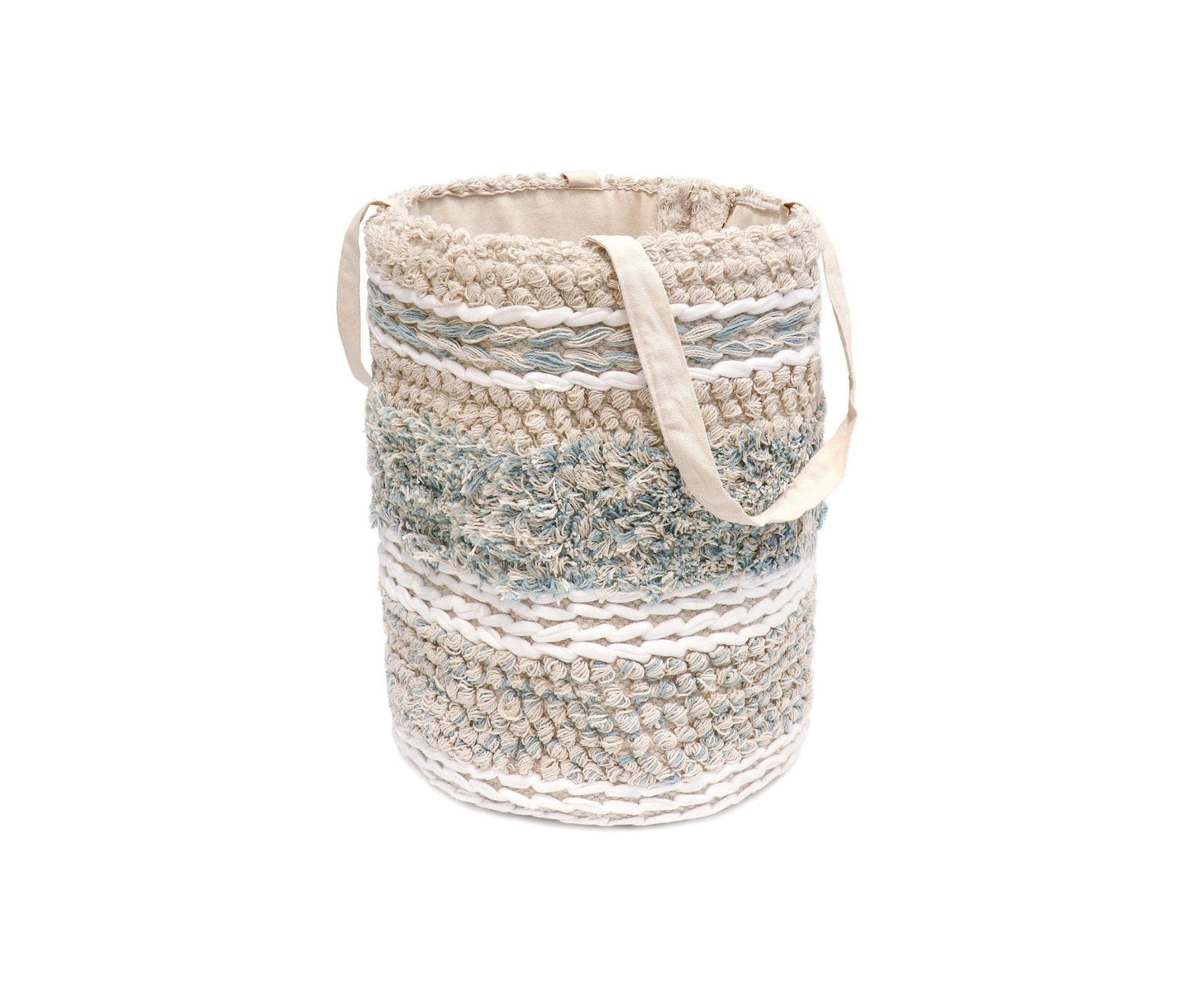 Canvello Grandcanyon 100% Cotton Braided Basket, Beige