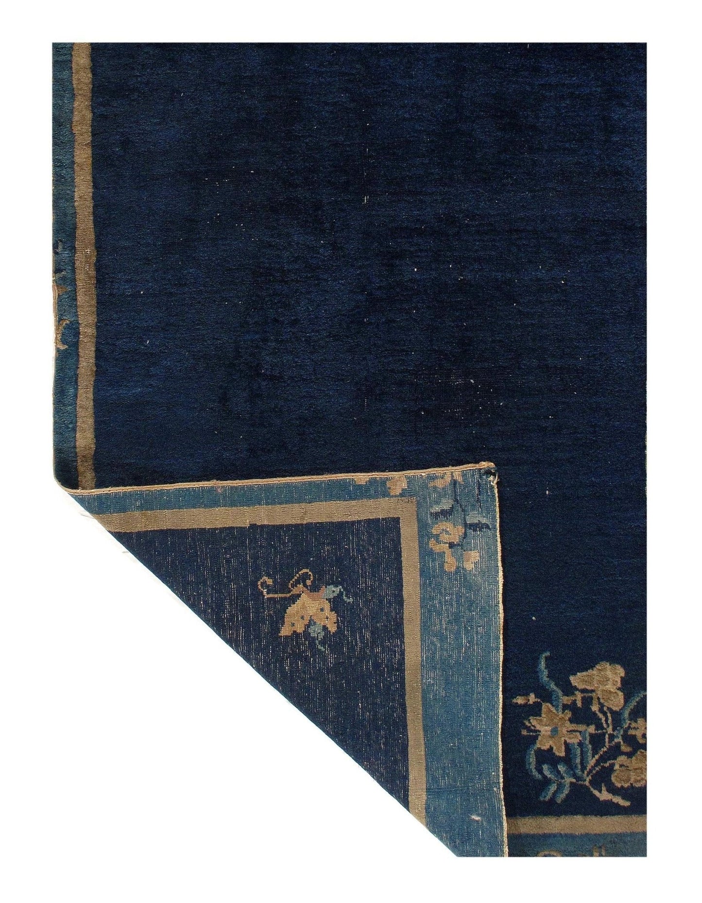 Canvello Hand Knotted Chinese Peking Navy Blue Rug - 3'6'' X 6'8''