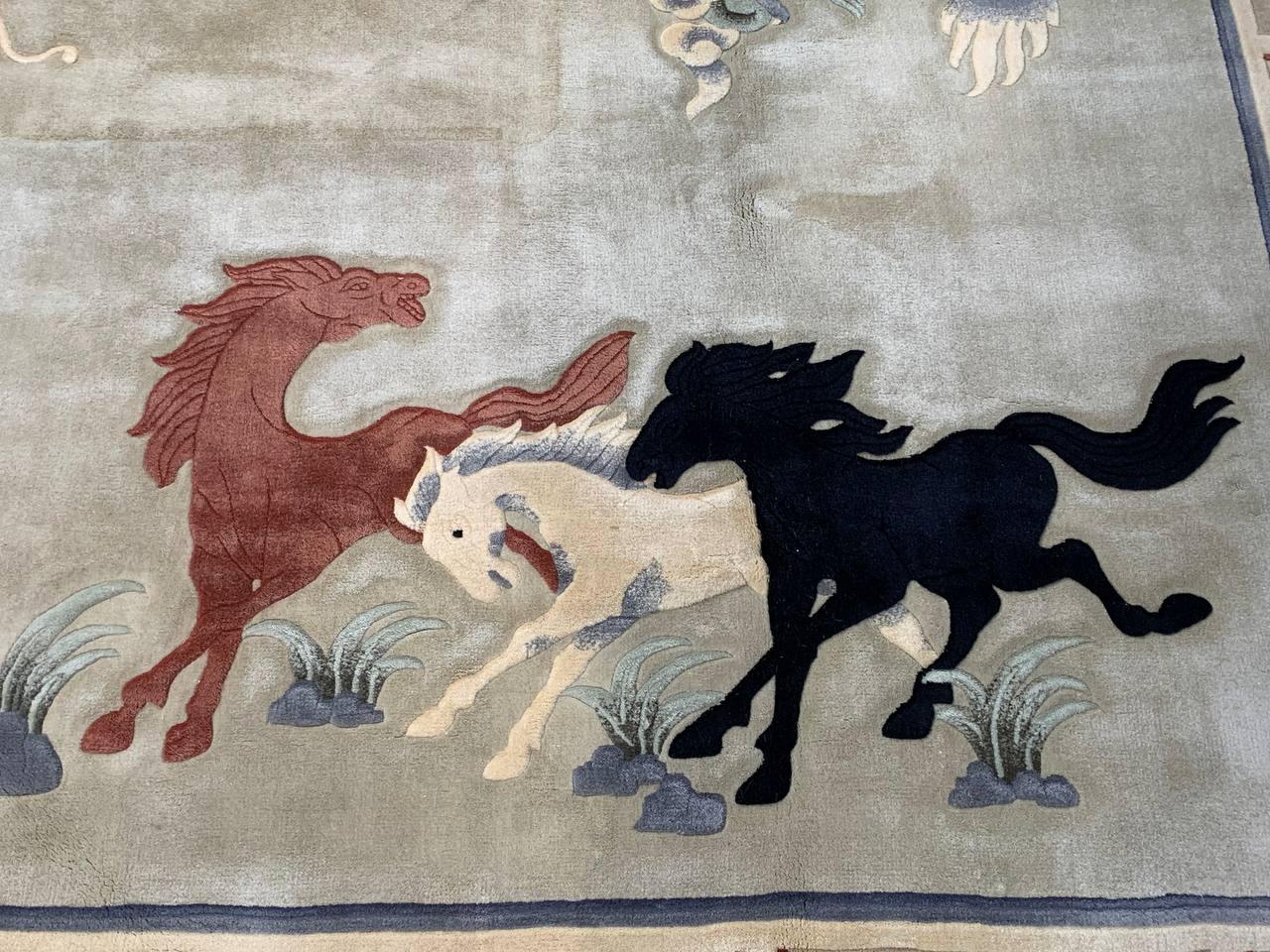Canvello Hand knotted Chinese Vintage Square Rugs - 8'5'' X 8'11''