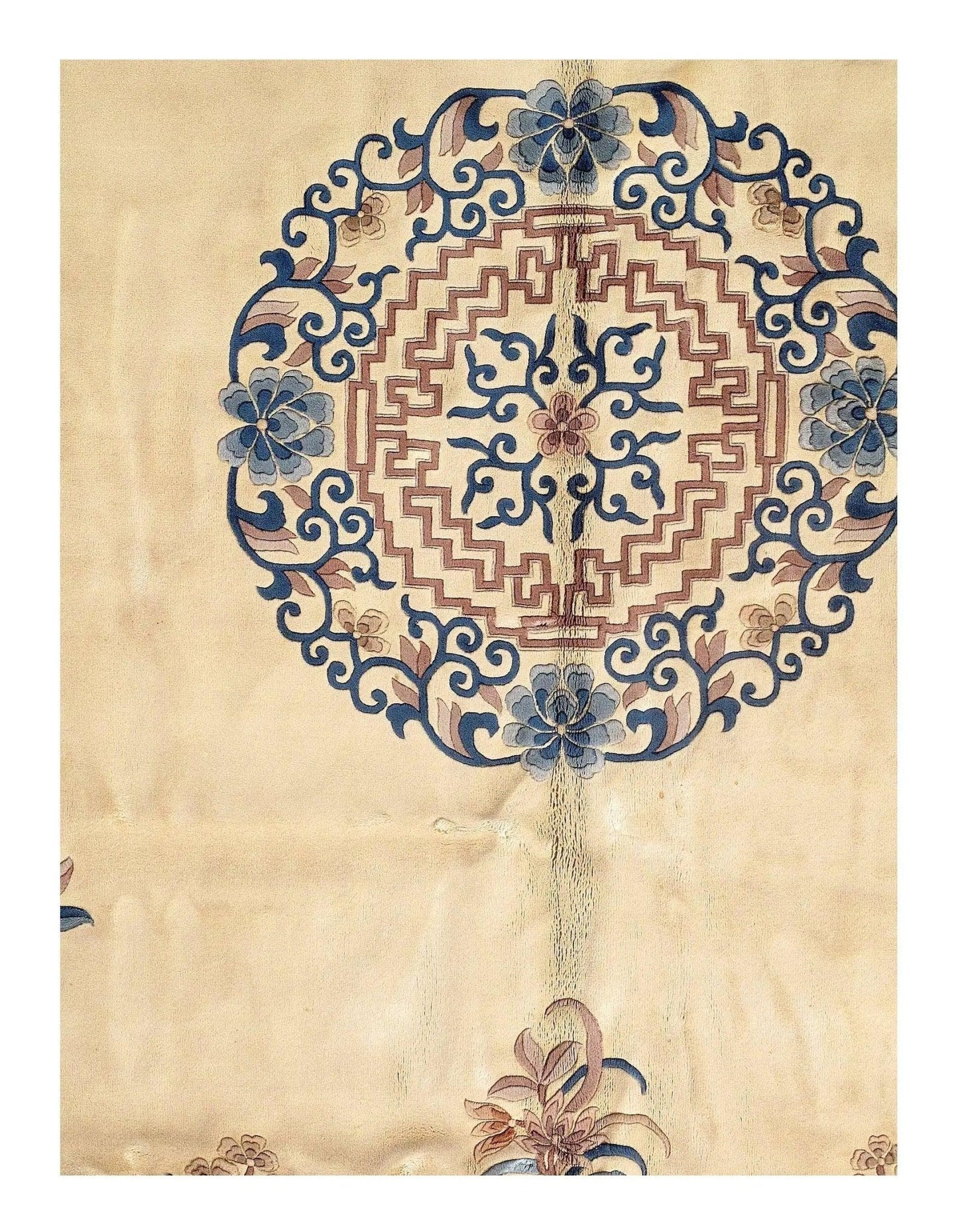 Canvello Ivory Chinese Peking Fine Hand Knotted Rugs - 12' X 17'11''