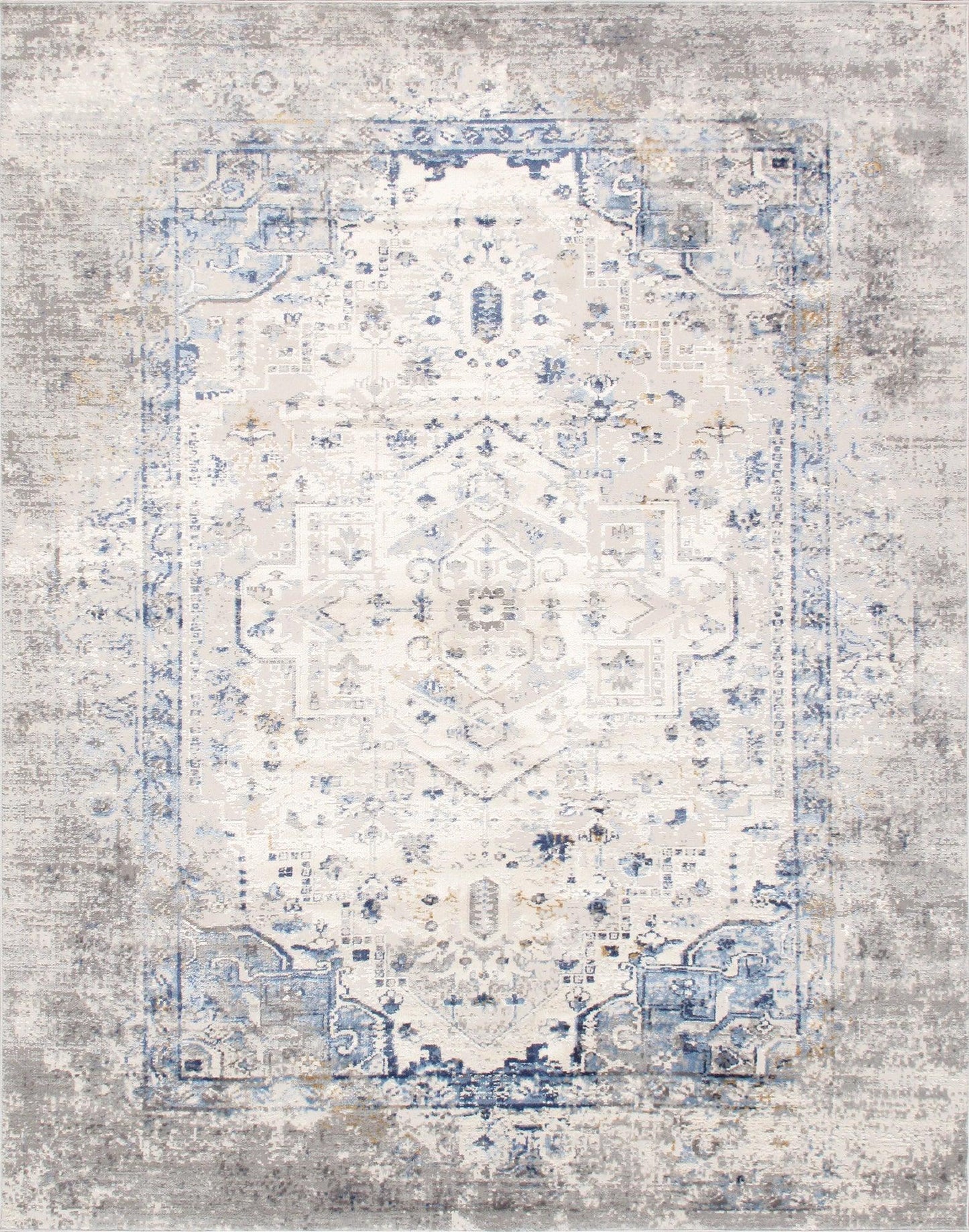 Canvello Light Grey Fabric Area Rug- 2' X 3'